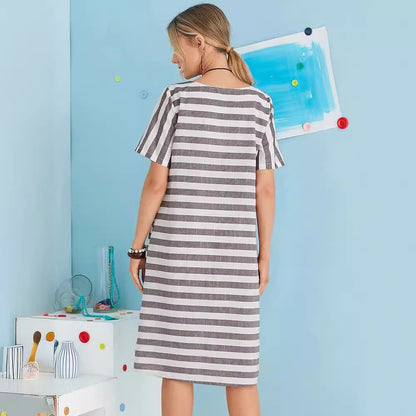 Damen Casual Kleid im lässigen Streifenlook Stalluxe