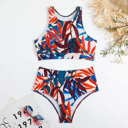Damen Sport-Bikini-Set mit hochgeschnittenem Hosen und komfortablem Oberteil Stalluxe