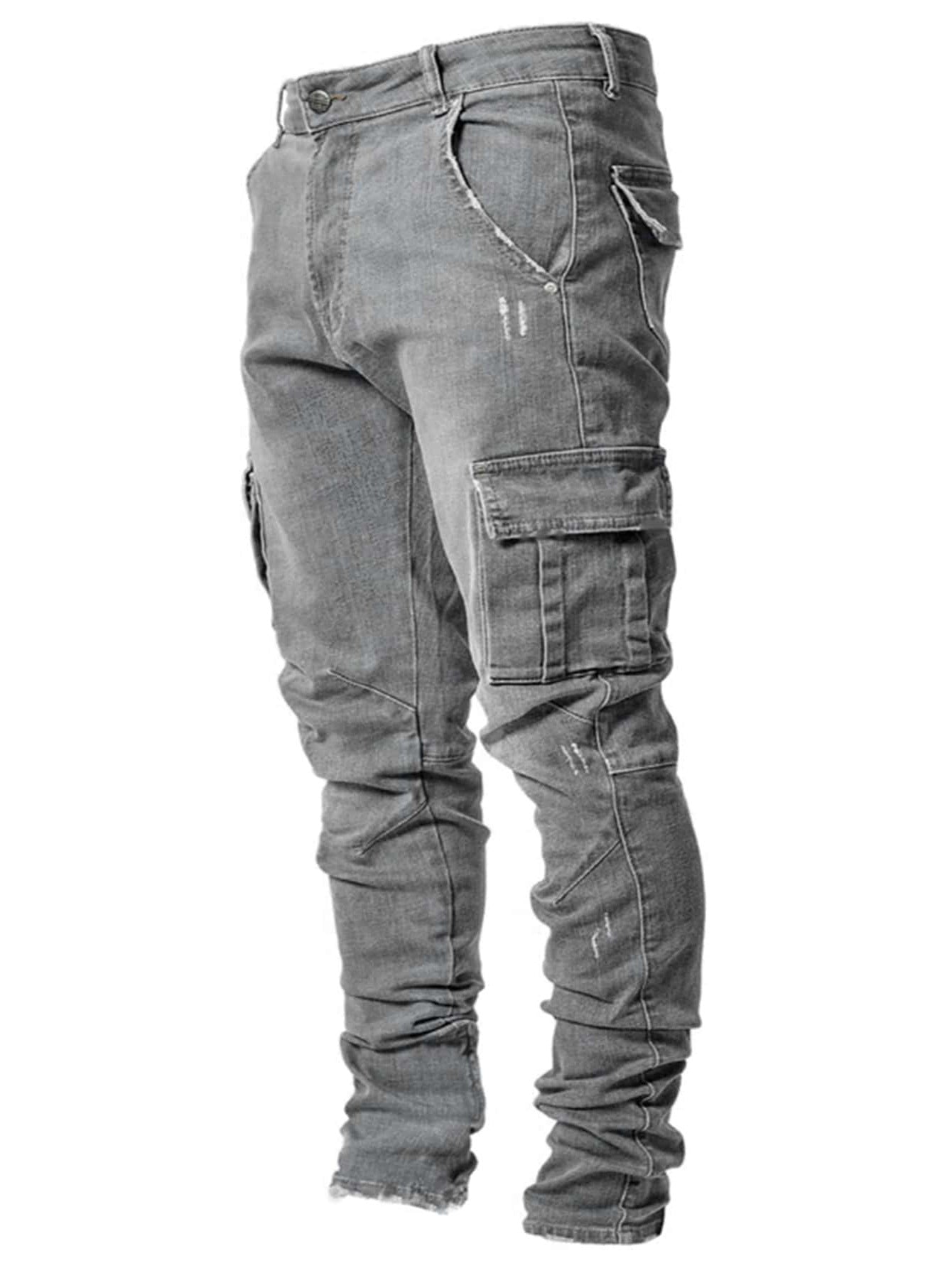 Herren Cargo-Jeans im lässigen Slim-Fit-Design mit funktionalen Taschen Stalluxe