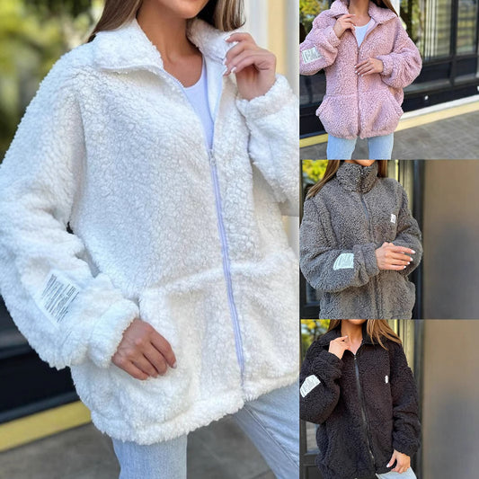Women's Fleece Zip-Up Jacket Stalluxe