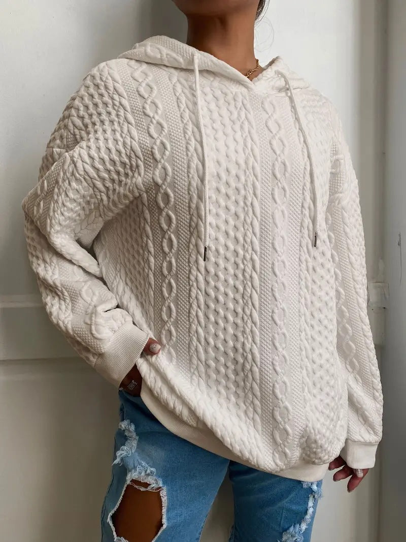 Damen Strickdesign Kapuzenpullover im Oversize-Schnitt Stalluxe
