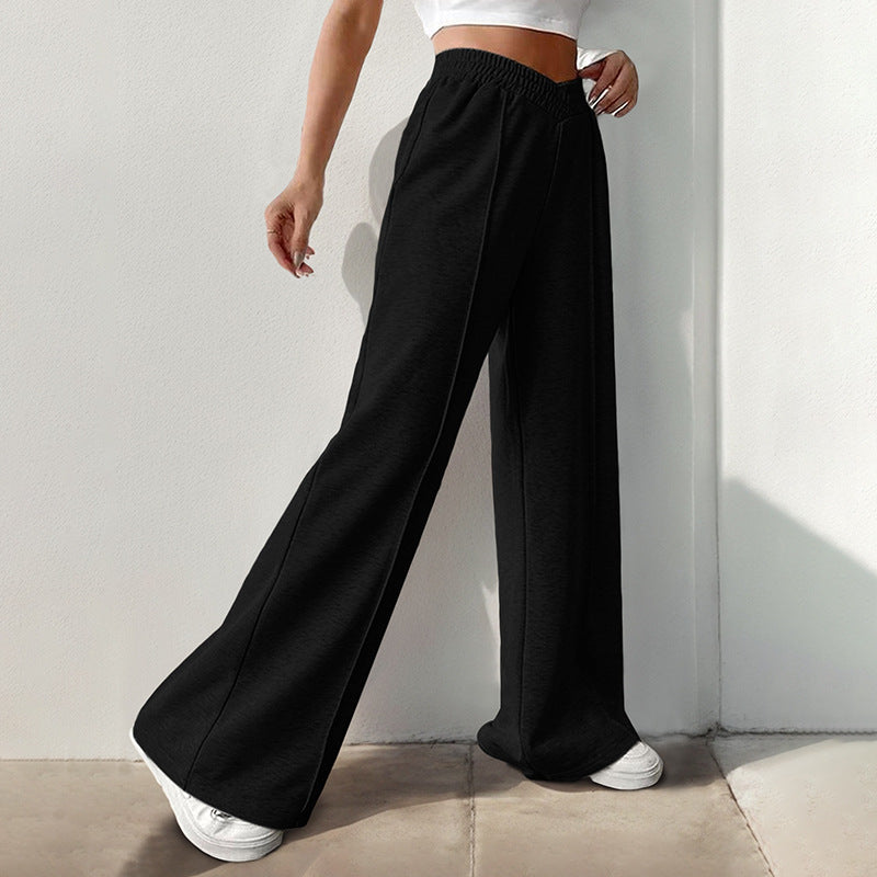 Damen Sweathose im lässigen Palazzostil mit elastischem Bund Stalluxe
