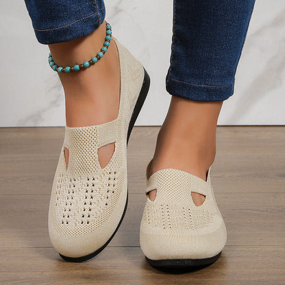 Damen atmungsaktive Slip-On Schuhe mit elastischem Obermaterial und rutschfester Sohle Stalluxe