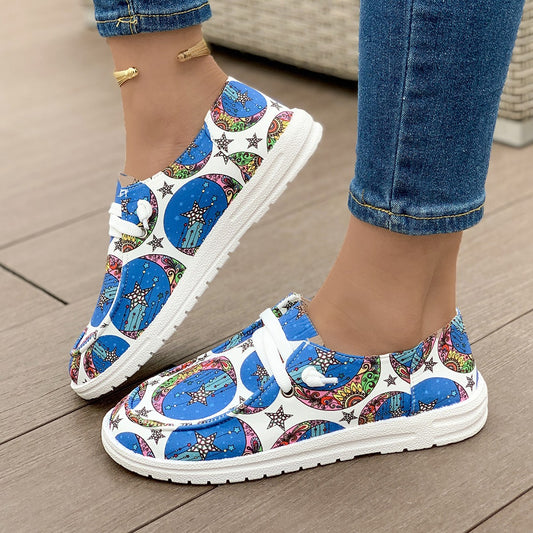 Damen Freizeitschuhe mit einzigartigem grafischen Design und komfortabler Gummisohle Stalluxe