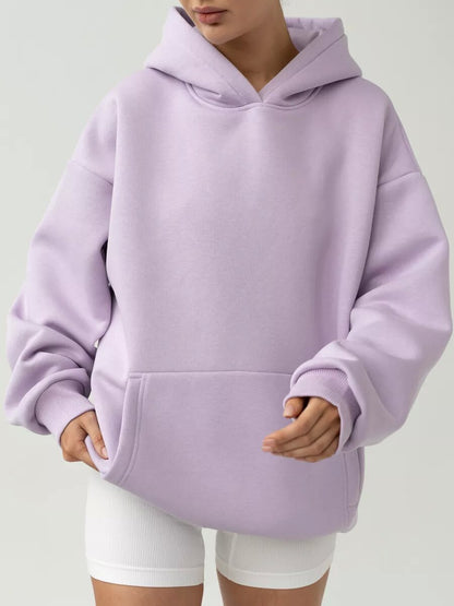 Damen Oversized Hoodie mit praktischem Kangaroo-Taschen-Design Stalluxe