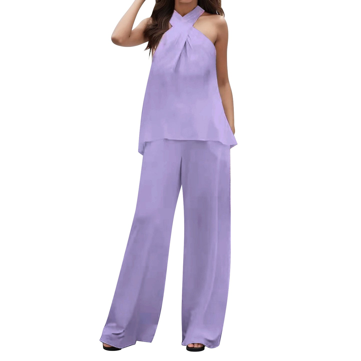 Damen Elegantes und luftiges Jumpsuit mit recyceltem Stoff Stalluxe