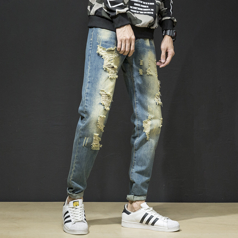 Herren Ripped Slim Fit Jeans im lässigen Streetstyle Stalluxe