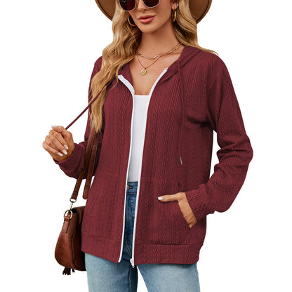 Damen Strickjacke mit hohem Kragen und vielseitigem Design Stalluxe