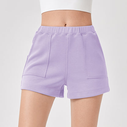 Damen Sportliche High-Waist Shorts mit praktischen Taschen und elastischem Bund Stalluxe