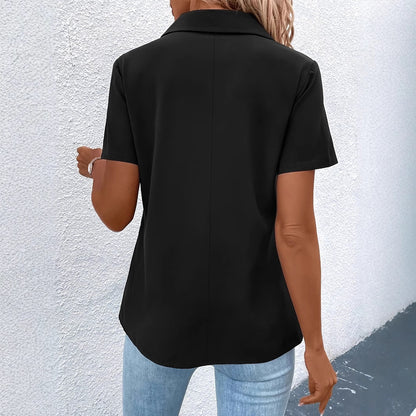 Frauen Zip-Up Utility Shirt Stalluxe