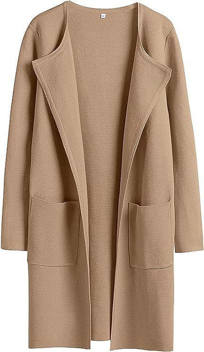 Damen Strickmantel mit lässigem Schnitt und praktischen Taschen Stalluxe