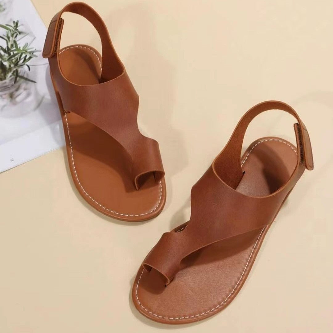 Damen Offene Riemensandalen mit komfortablem Fußbett und flexiblem Riemendesign Stalluxe