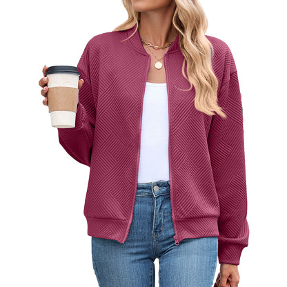 Damen Sportliche Bomberjacke mit strukturiertem Design Stalluxe