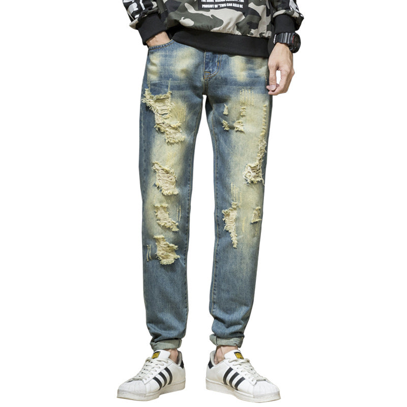 Herren Ripped Slim Fit Jeans im lässigen Streetstyle Stalluxe