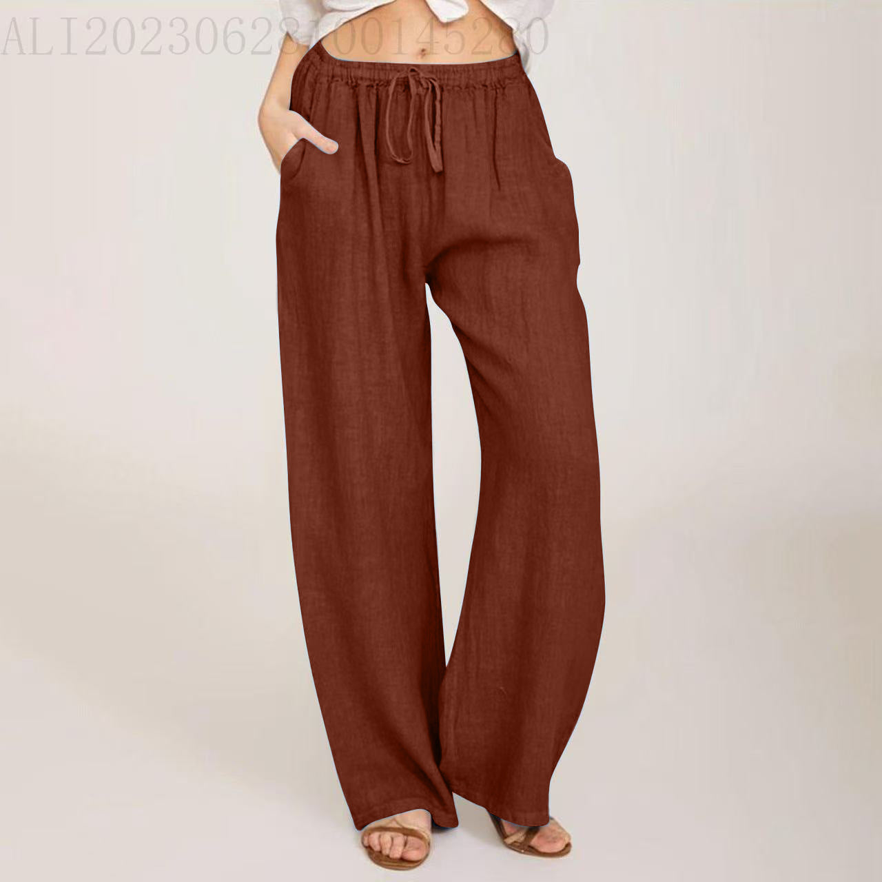 Damen weite Leinenhose Stalluxe