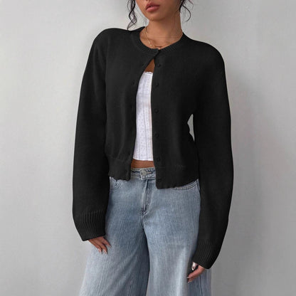 Damen Strickjacke mit feiner Textur und eleganter Knopfleiste Stalluxe