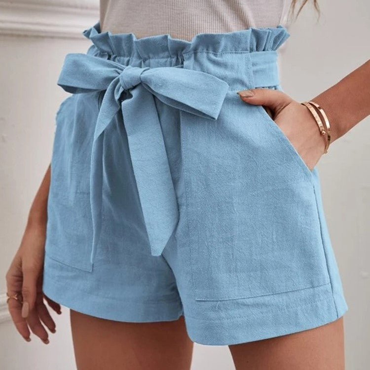 Damen Tailored Shorts mit Krawatte und praktischen Taschen Stalluxe