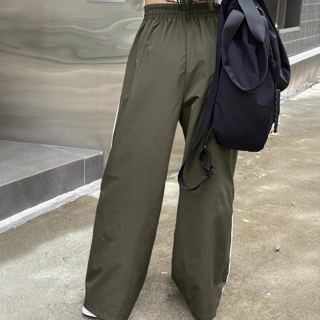 Damen Weiter Sporthose mit seitlichen Reisverschlusstaschen und elastischem Bund Stalluxe