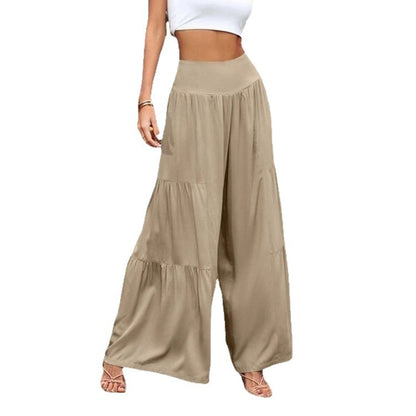 Damen Weite Sommerhose mit luftiger Schnittführung und elastischem Bund Stalluxe