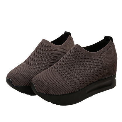 Damen atmungsaktive Wedge Sneakers Stalluxe