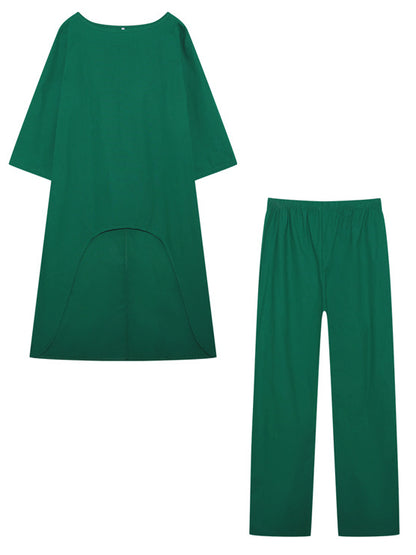 Damen Lässiges Freizeitoberteil und Hose Set Stalluxe Grün