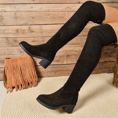 Damen Stiefel mit lässigem Raffungseffekt Stalluxe