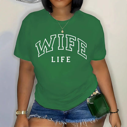 Damen T-Shirt mit auffälligem Schriftzug und lässigem Schnitt Stalluxe