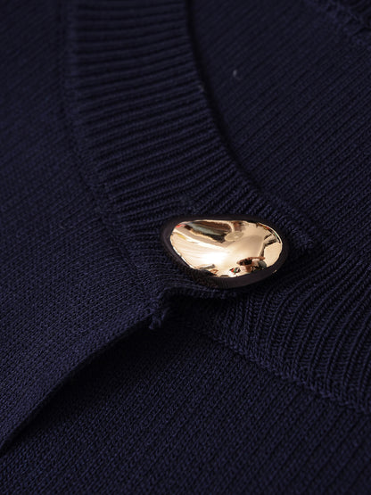Damen modische Strickjacke mit dekorativem Knopf und elegantem Schnitt Stalluxe