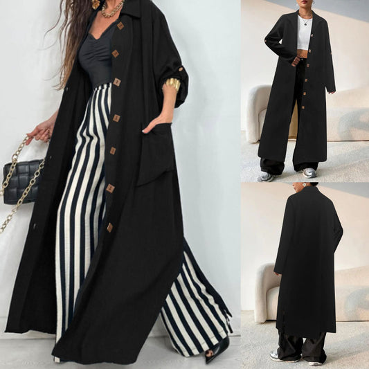 Damen Longline Jacke mit elegantem Schnitt und praktischen Taschen Stalluxe