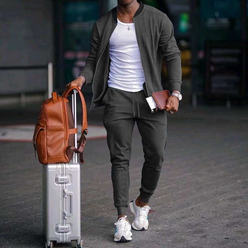 Product Image for Herren stylische Sweatjacke und Jogginghose Stalluxe - Dunkelgrau / L