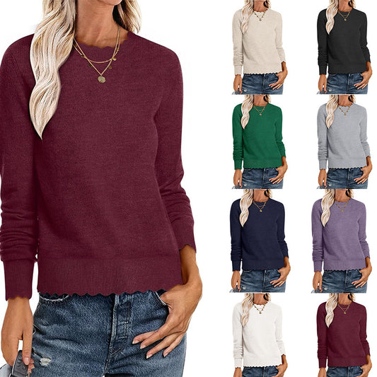 Damen Sweater mit Wellenkante Stalluxe