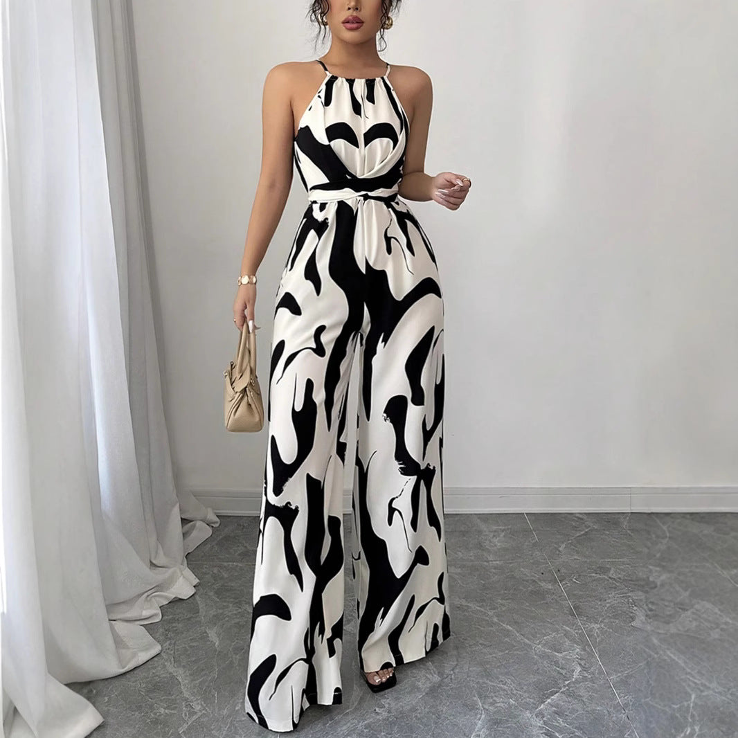 Damen Jumpsuit mit hohem Kragen und eleganter Drapierung Stalluxe