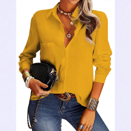 Women's Classic Relaxed Fit Long Sleeve Shirt Stalluxe