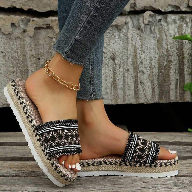 Damen Espadrilles mit modischem Textil-Obermaterial und komfortabler Sohle Stalluxe