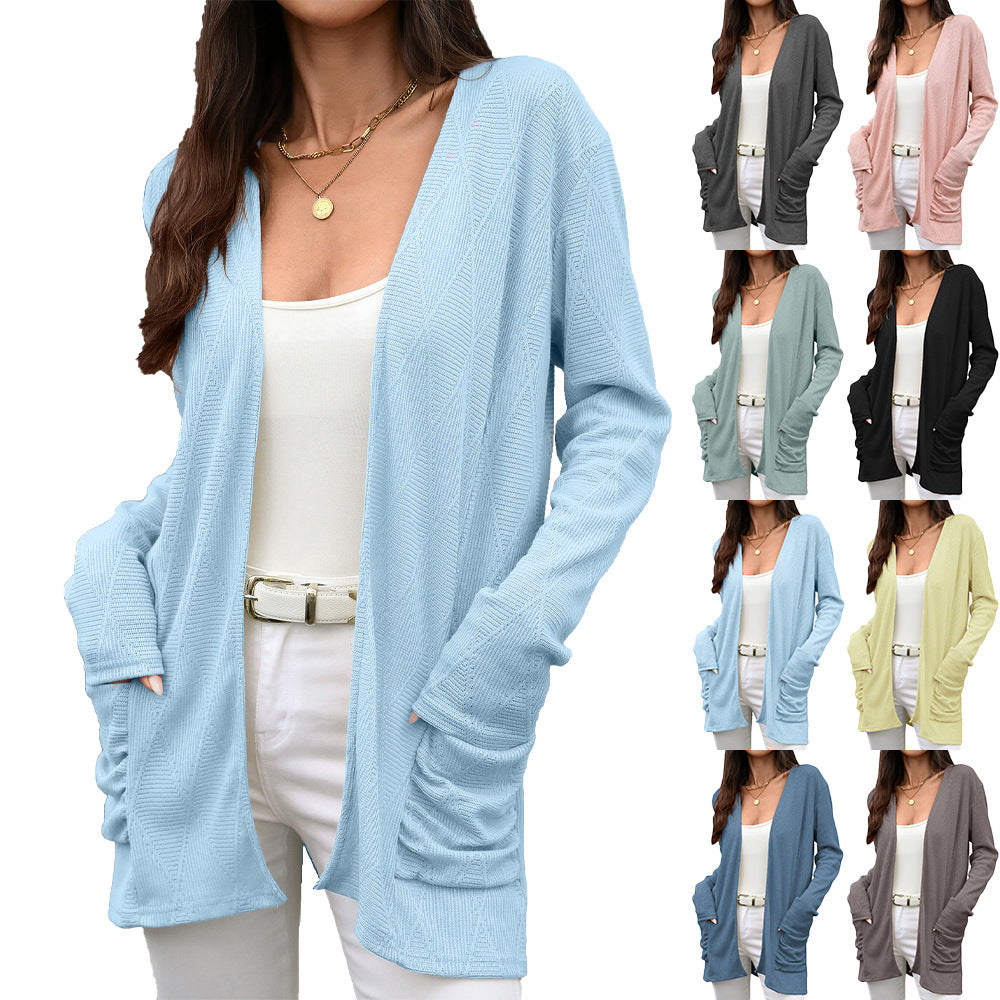 Damen Wickeljacke mit strukturierter Oberfläche Stalluxe