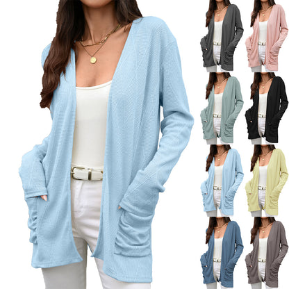 Damen Wickeljacke mit strukturierter Oberfläche Stalluxe