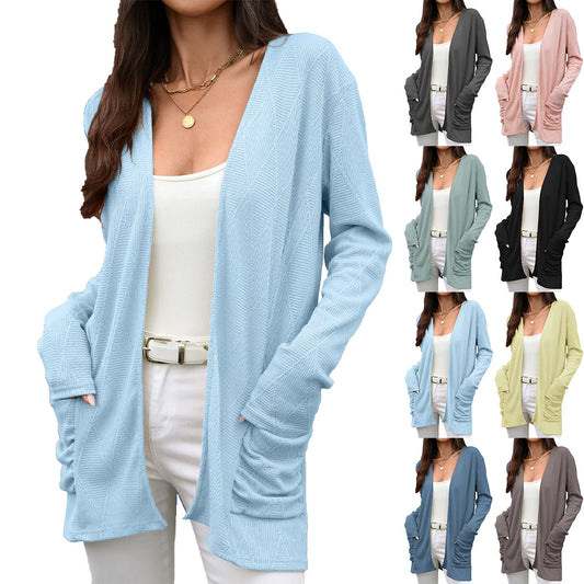 Damen Wickeljacke mit strukturierter Oberfläche Stalluxe