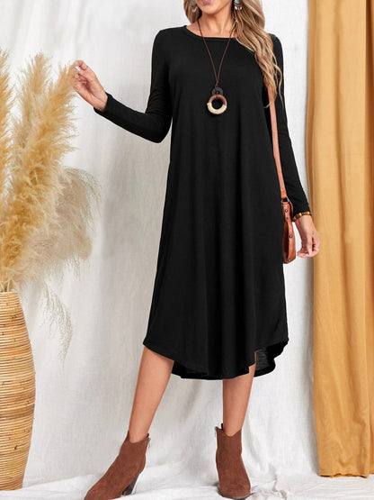 Damen Freizeit-Maxikleid mit praktischen Taschen und lockerem Schnitt Stalluxe