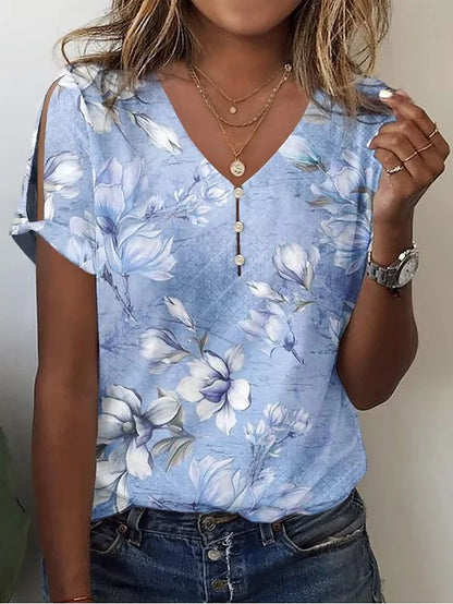 Damen Viskosebluse mit floralem Design und schicke Details Stalluxe