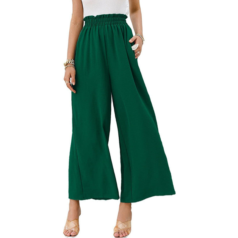 Damen Weite Palazzo-Hose mit elastischem Bund Stalluxe