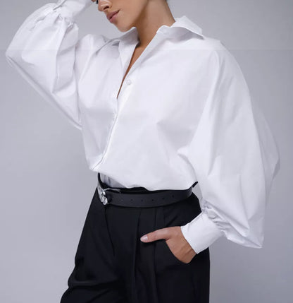 Damen Oversized Hemden mit voluminösen Ärmeln Stalluxe