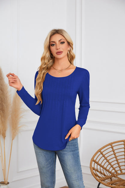Damen elegante und bequeme Bluse mit Rippenstruktur Stalluxe