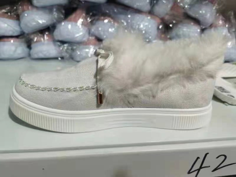 Damen Flauschige Mokassins mit eleganter Fellverzierung Stalluxe