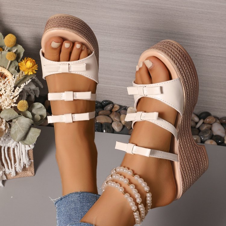Damen Wedge-Pantoletten mit modischen Riemen und komfortablem Fußbett Stalluxe