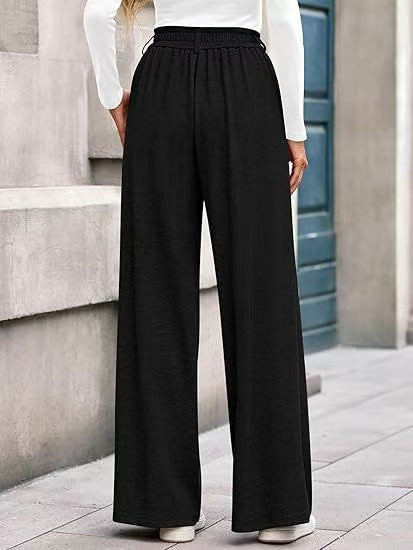 Damen Weite Stoffhose mit hochgezogenem Taillenbund und praktischen Eingrifftaschen Stalluxe