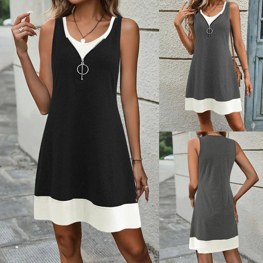 Damen Reißverschluss Freizeitkleid Stalluxe