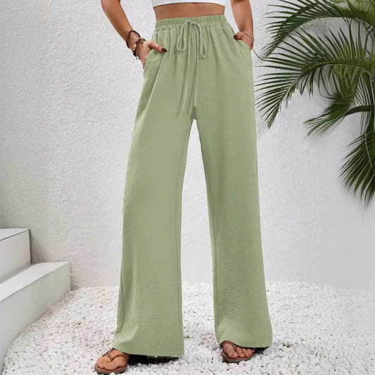 Damen weite Sommerhose mit elastischem Bund und lässigem Schnitt Stalluxe