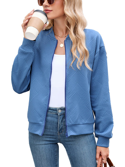 Damen Sportliche Bomberjacke mit strukturiertem Design Stalluxe