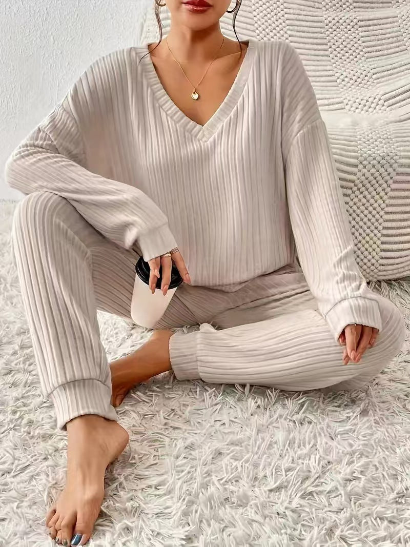 Damen Loungewear Set aus Rippstrick Stalluxe