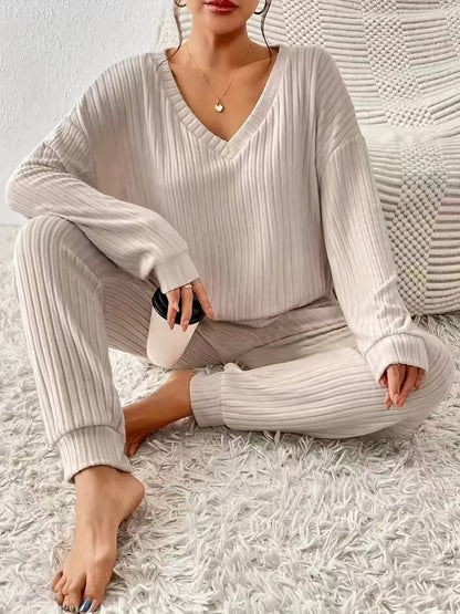 Damen Loungewear Set aus Rippstrick Stalluxe